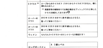 2015 NSA東京2区カップ開催のお知らせ！