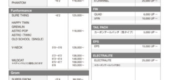 PYZEL Surfbords 2023 価格改定！